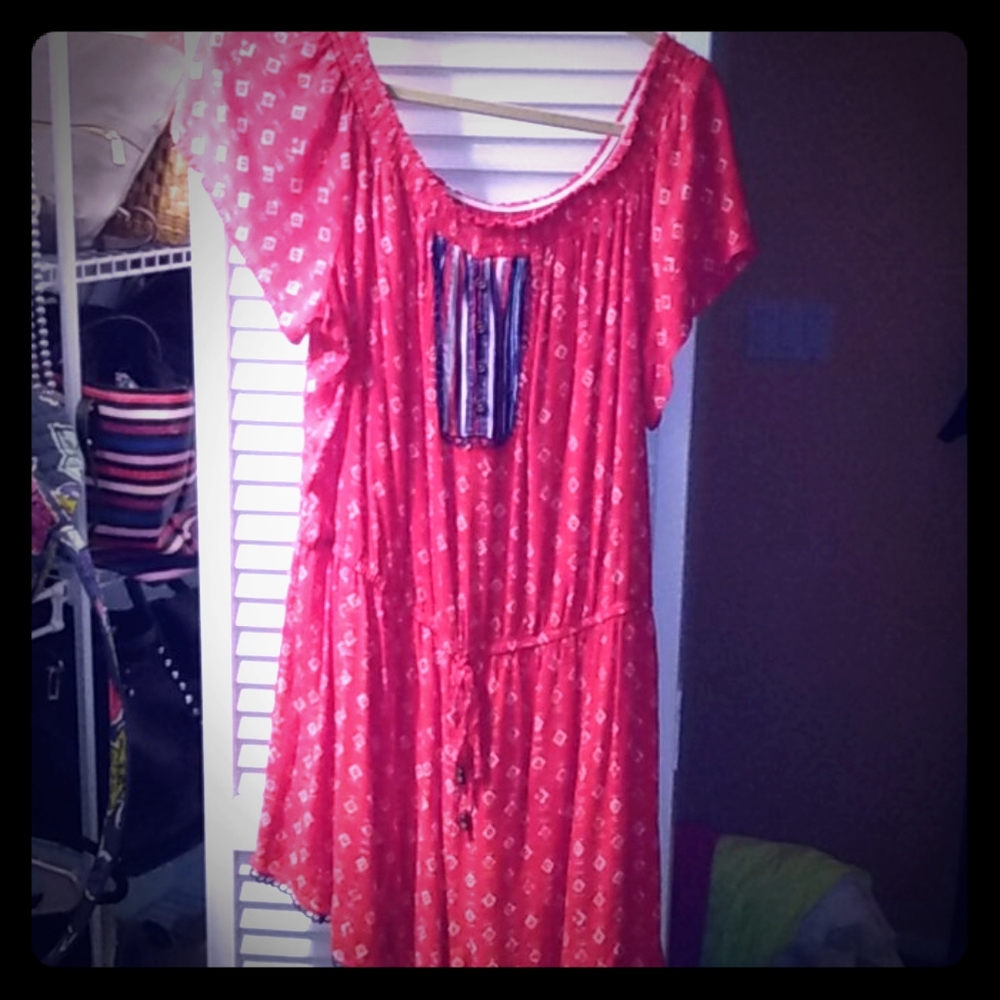 Red, white and blue romper.